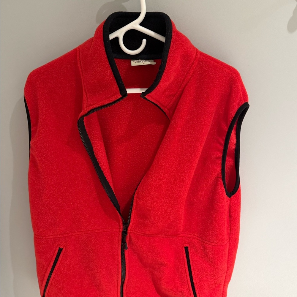 Red and Black Fleece Vest